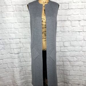 NWT COCOGIO Gray Sleeveless Sweater Duster | M/L